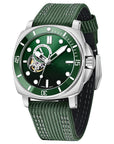 Sports Automatic Mechanical Watch – Luminous Night Display | 20M Waterproof | Nylon-Leather Strap