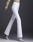 Women’s High-Waist Slimming Pants – Elegant Commute Style with Flowy Bell-Bottom Cut