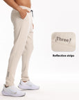 Men’s Elastic Running Trousers - Cotton Sports Joggers (Black/White/Gray/Pink Blue, M-XXL) Autumn/Winter Thick Training Pants