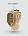 Women’s Winter Korean Crochet Flower Balaclava – Cute Warmth with Pastel Charm
