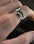 S925 Silver Retro Ring Men