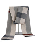 Écharpe en laine tricotée pour homme, style britannique