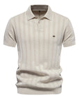 Men’s Lapel Casual Shirt - Loose Fit Viscose Top (White-Apricot/Light Gray/Black/Khaki) Zipper Detail Streetwear Blouse