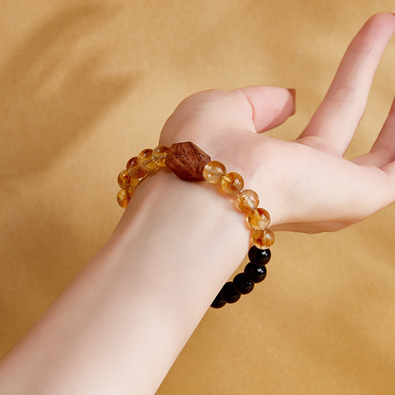 Women’s Natural Obsidian Bracelet – Elegant Style with Spiritual Energy