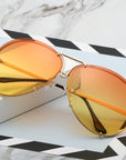 Lunettes de soleil dégradées tendance pour femmes – Lunettes de sport ovales et élégantes (16 couleurs disponibles)