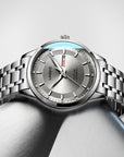 Men Automatic Mechanical Wristwatch – Ultra-Thin 39mm Stainless Steel Watch with Dual Calendar & 50M Waterproof