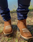 Bottes Martin en daim vintage pour hommes
