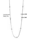 ✨ Women’s 925 Sterling Silver Ball Chain Necklace – Minimalist Elegance