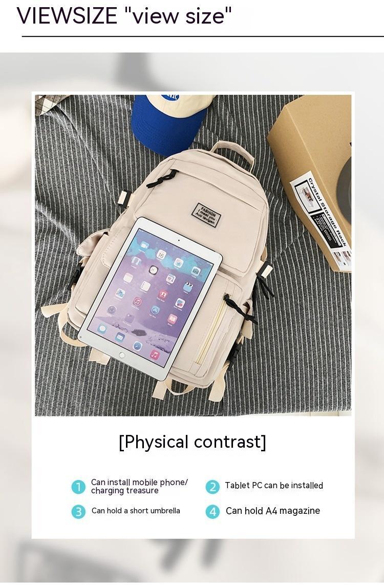 Unisex Trendy Nylon Backpack – Lightweight School & Travel Everyday Bag