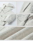 🌟 Women's Asymmetrical Hoodie - Cozy Lazy-Chic Style (Light Gray/Oatmeal, S-L)
