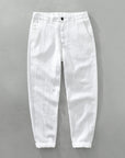 Men’s Pure Linen Loose Casual Cropped Pants – Lightweight Summer Comfort