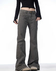 Women’s High-Waist Skinny Jeans – Stretch Comfort (Black/Gray-Green, 98% Cotton)