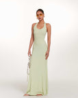 Waist-tight Hip-wrapped Vacation Backless V-neck Halter Dress women