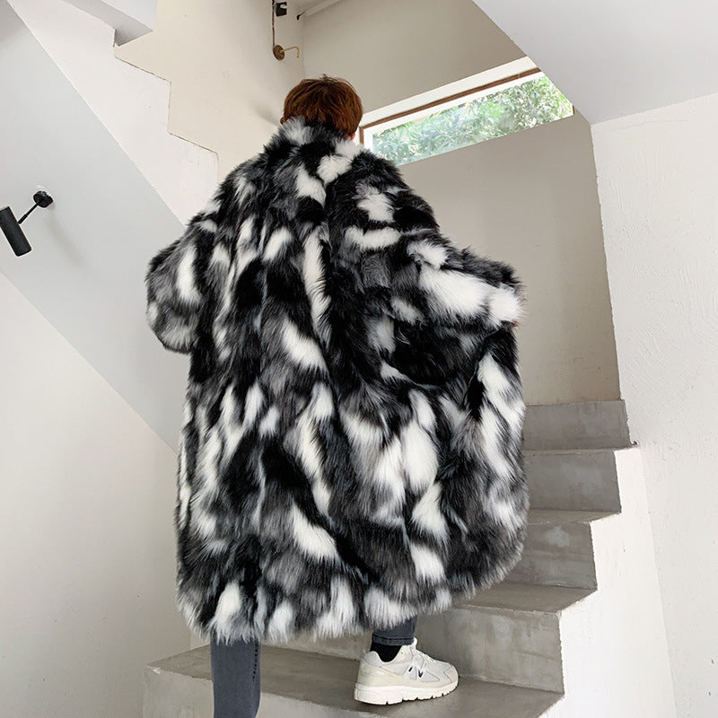 Men’s Cloak Plush Coat – Casual Warmth with Effortless Street Style