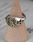 ⚔️✝️ Vintage Punk Cross Ring - Adjustable Sterling Silver