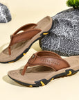 Genuine Leather Flip Flops Outdoor Wear Non-slip
