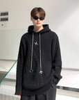 🧥 Men's & Women's Apricot-Black Hoodie – Urban Comfort Redefined