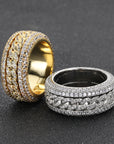 💎 Rotatable Cuban Ring – Hip-Hop Luxury Redefined