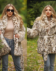Women’s Leopard Print Faux Fur Coat – Fashion Temperament Elegance