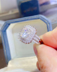 2 Carat Moissanite Flower Ring – Diamond Alternative Engagement Ring – Stunning Sparkle