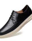 Men’s Genuine Leather Casual Shoes – Versatile Low-Top Full-Grain Design