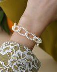 🌸 Damenarmband mit natürlichen Süßwasserperlen – 3 mm weiße Perlen (925 Sterling Silber) – Zeitlose Eleganz