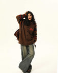 🧥 Retro Women’s Sweater – Loose Street-Style Cardigan for Cozy Cool