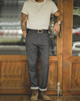 đ€ Jeans gris rĂ©tro amĂ©ricain â VĂȘtements de travail vintage rĂ©inventĂ©s