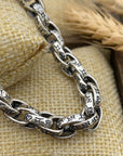 🔗✖️ Armband mit ineinandergreifenden Ringen mit sechs Zeichen – 925er Sterlingsilber