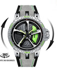 🏎️ Wheel-Inspired Racing Watch – 3D Hollow Design | Quartz Precision | 6 Colorways