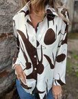 👗 Women’s Printed Chiffon Shirt – Sophisticated Elegance with a Modern Edge