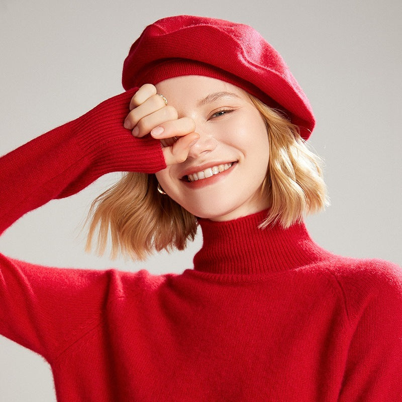 🧣✨100% Mongolian  Cashmere Beanie - Cloud-Soft Winter Essential