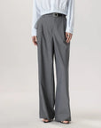 Women’s Loose Casual Work Pants - High Waist Viscose Trousers (Coffee/Gray/Black, S-XL) Office Commute Wide Leg Pants