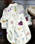 🌺 Women’s Floral Printed Vacation Shirt – Loose Casual Elegance
