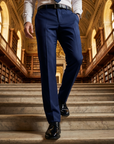 Pantalon de costume habillé pour homme – Pantalon de ville coupe droite, confortable, infroissable et au style classique pour le bureau
