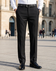 Pantalon de costume habillé pour homme – Pantalon de ville coupe droite, confortable, infroissable et au style classique pour le bureau