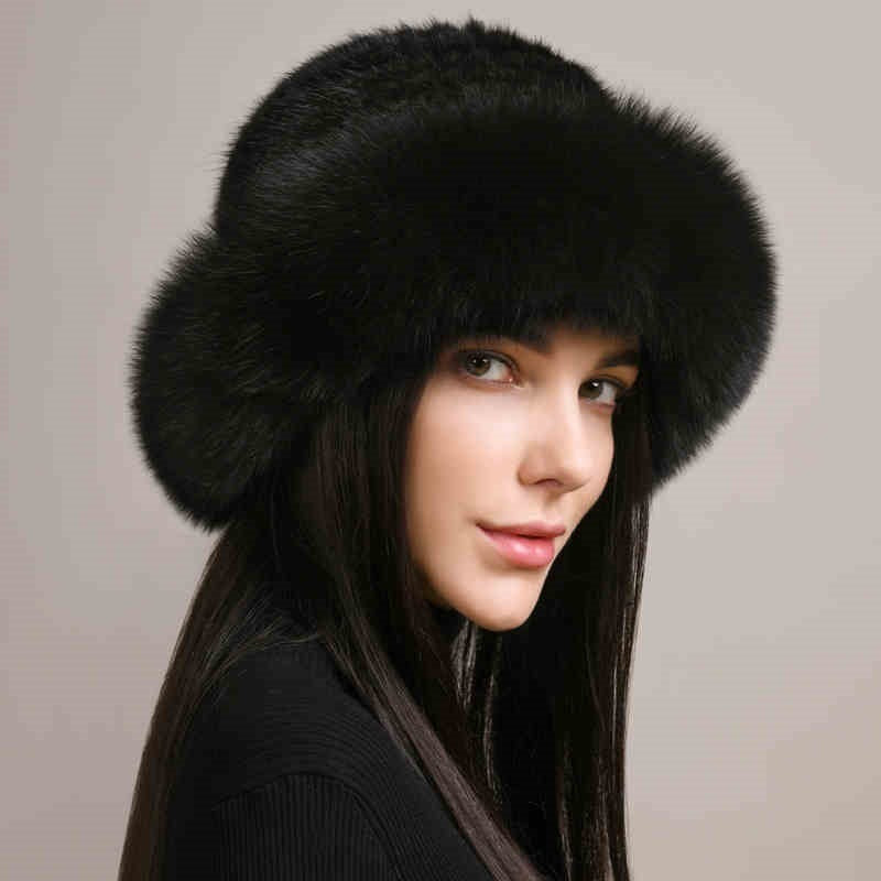 ๐โจ Mink Hair Top Hat โ Regal Winter Glamour for Women