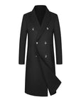 🧥 Men’s Woolen Trench Coat – Classic & Commanding