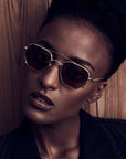🕶️ Lunettes de soleil rétro polygonales – Pièce de déclaration protégée contre les UV