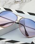 Lunettes de soleil dégradées tendance pour femmes – Lunettes de sport ovales et élégantes (16 couleurs disponibles)