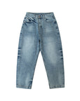 Men’s Retro Washed Denim Jeans – Classic Straight Mid-Waist Style