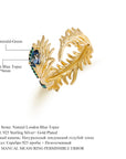 💍 London Blue Topaz Ring – Modern Geometric Elegance