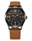 Men’s Business Retro Automatic Mechanical Watch – Genuine Leather Strap Classic Timepiece
