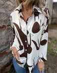👗 Women’s Printed Chiffon Shirt – Sophisticated Elegance with a Modern Edge