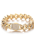 Men’s Diamond-Cut Titanium Steel Cuban Chain Set - Gold/Silver Bracelet (21cm) & Necklace (60cm) Unisex Hip-Hop Jewelry