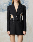 Midriff Suit Top – Elegant, Slim-Fit Statement Piece for Women