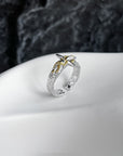 Bague croisée pour homme, série Foil