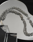 Men’s Versatile 925 Sterling Silver Chain – Heavy Asterism Link Hoodie Necklace