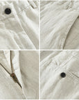 Men’s Pure Linen Loose Casual Cropped Pants – Lightweight Summer Comfort