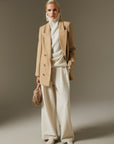 Women’s Wool Suit Jacket – Classic Blazer for Work & Style